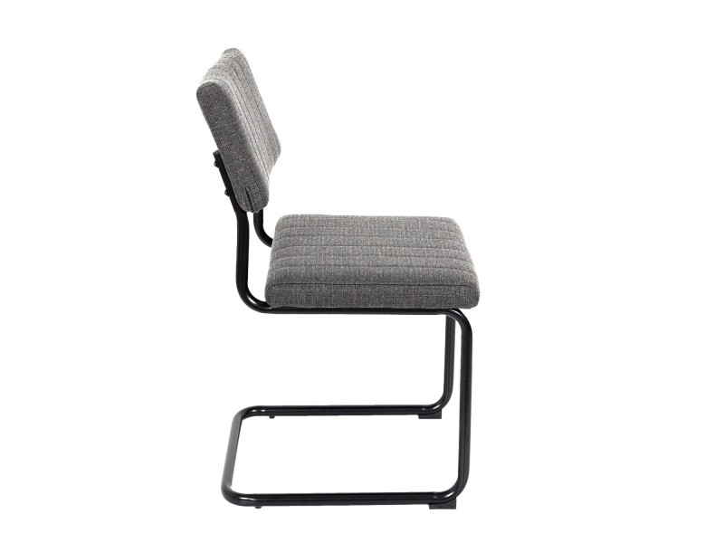 ALBAN - Chaise de séjour Gris chiné