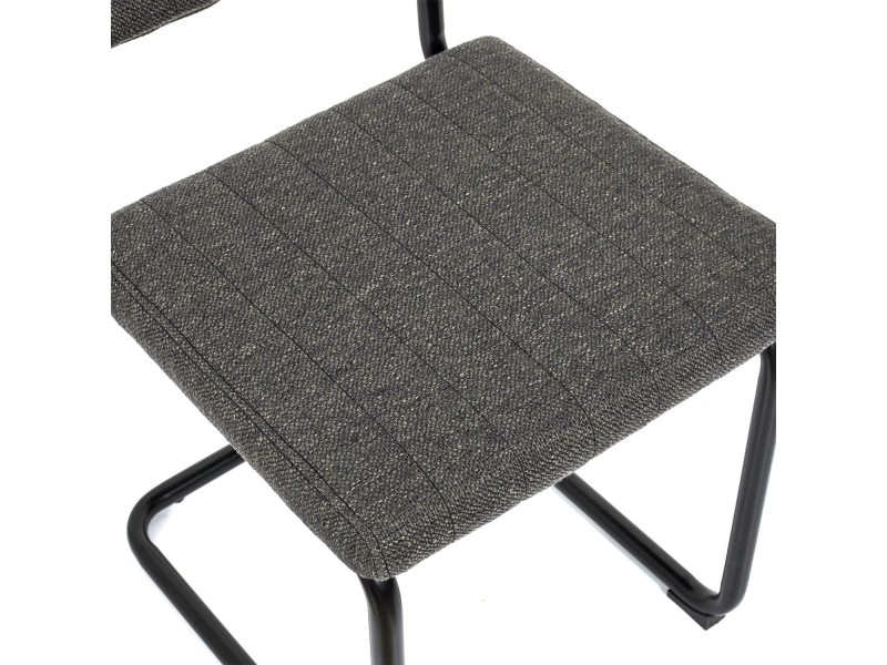 ALBAN - Chaise de séjour Gris chiné