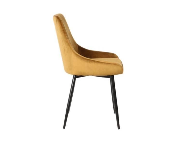 MIRANO - chaise de séjour (velours or)