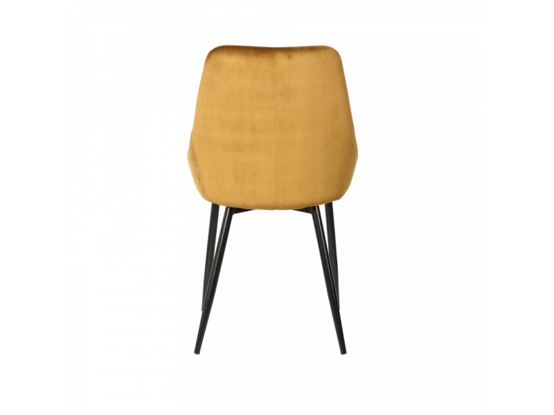 MIRANO - chaise de séjour (velours or)