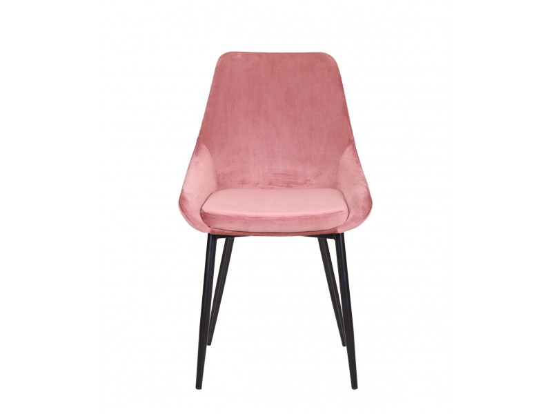 MIRANO - chaise de séjour (velours rose)