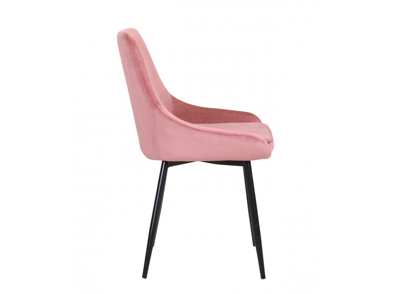 MIRANO - chaise de séjour (velours rose)