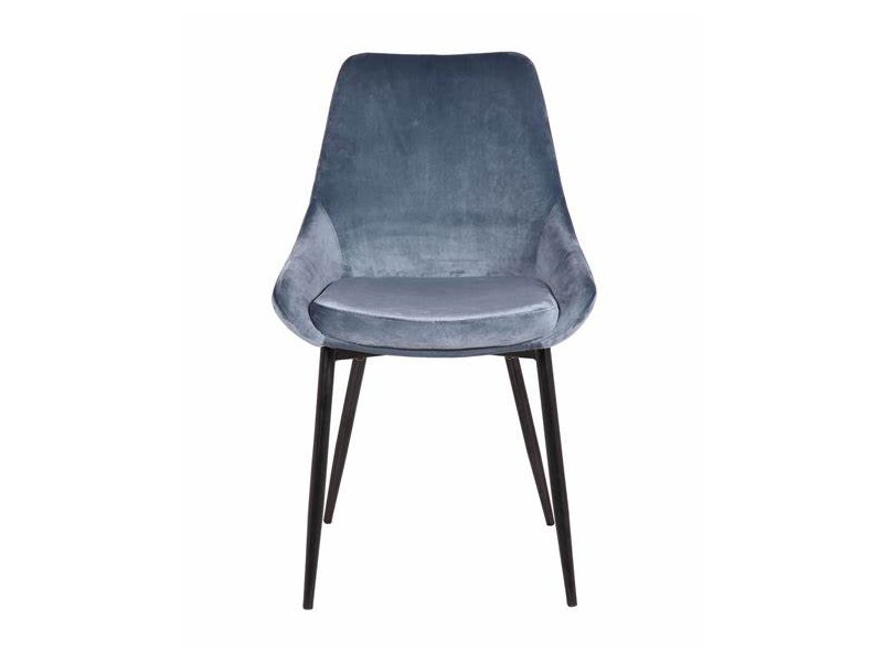 MIRANO - chaise de séjour (velours bleu)