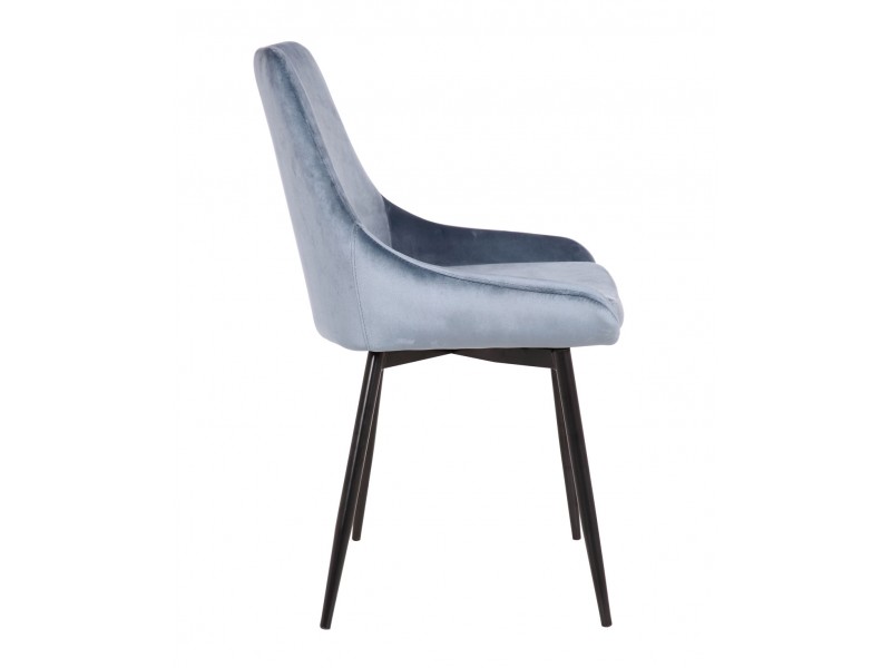 MIRANO - chaise de séjour (velours bleu)