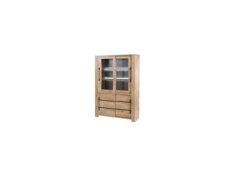 OTTO - Vitrine 2 portes vitrées avec LED