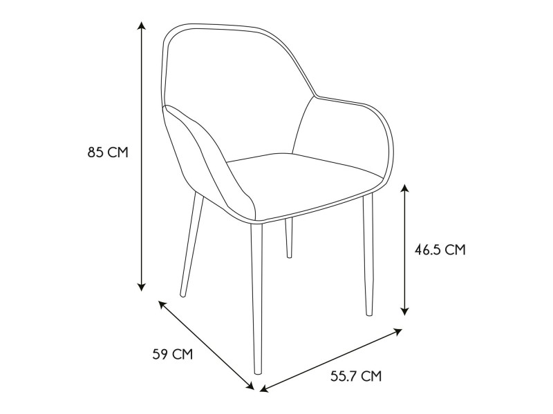 GIULIA - Fauteuil de séjour avec...
