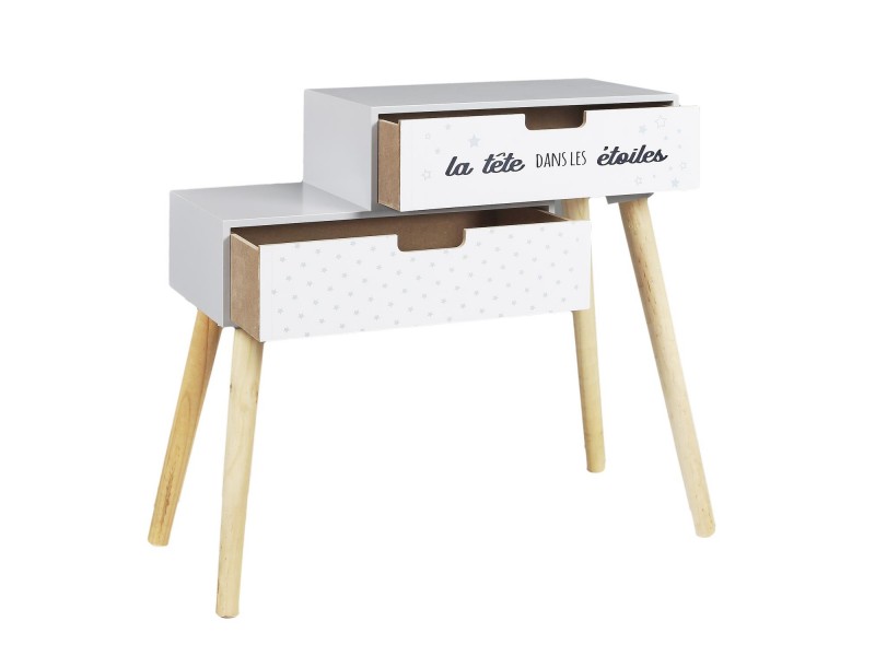 Chevet 2 tiroirs - LA TETE DANS LES...