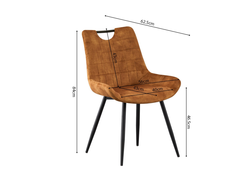 NINA - chaise de séjour (OR)