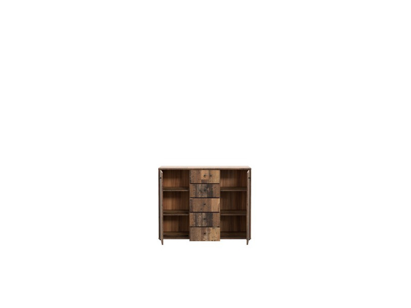 TEMPRA - Commode 2 portes 5 tiroirs