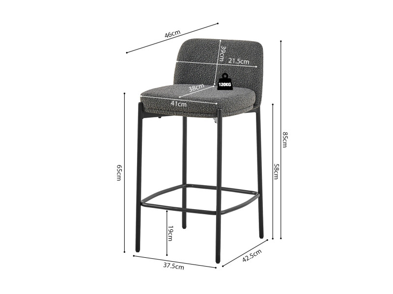 ELLA - Chaise de comptoir