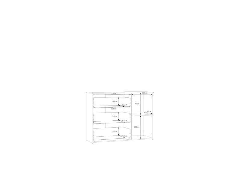 WAIKATO - COMMODE 1 PORTE 3 TIROIRS