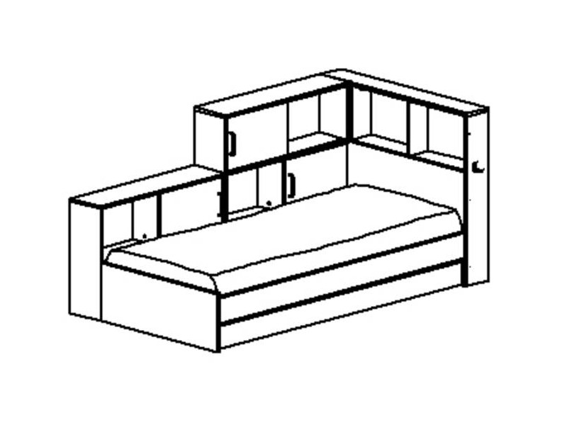 ERWAN - Lit rangement 90x200