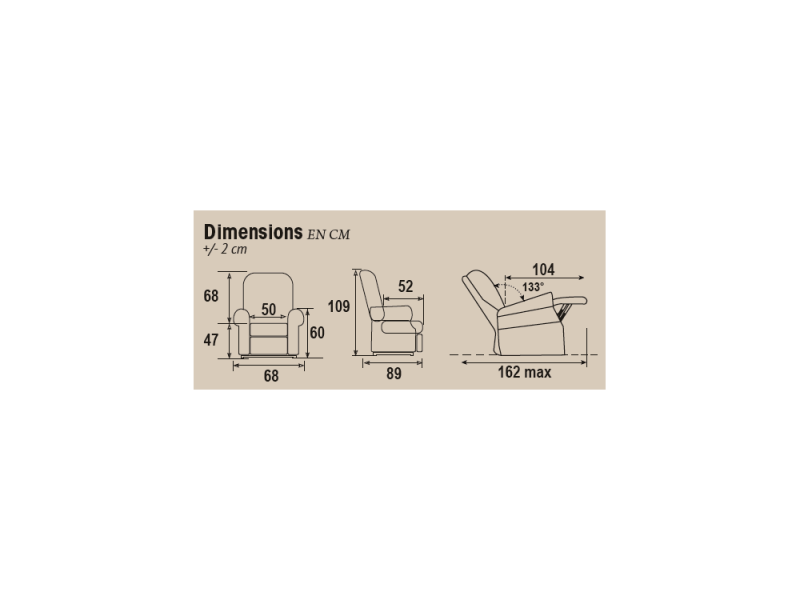 MELO - FAUTEUIL RELAXATION RELEVEUR 1...