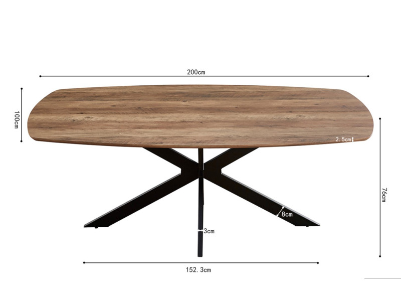 AZIZ - TABLE DE SÉJOUR OVALE
