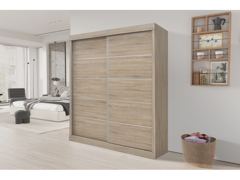 MIKE - ARMOIRE 2 PORTES COULISSANTES