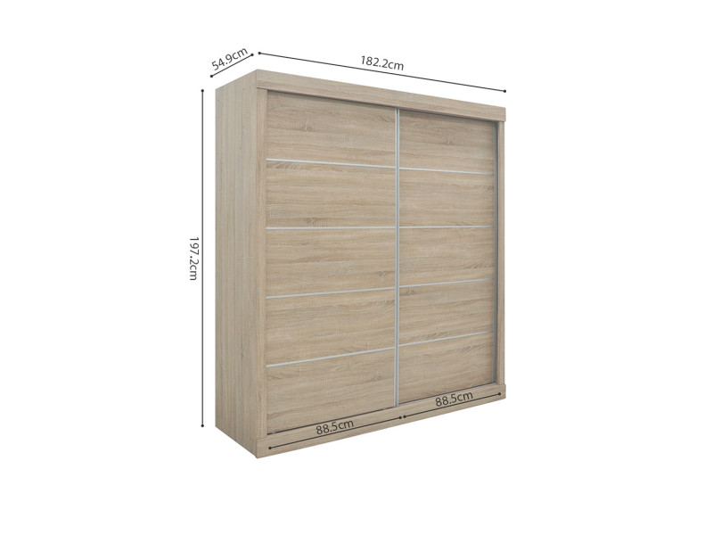 MIKE - ARMOIRE 2 PORTES COULISSANTES