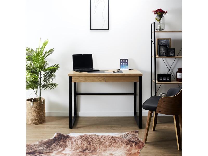 BUREAU EN BOIS ET METAL