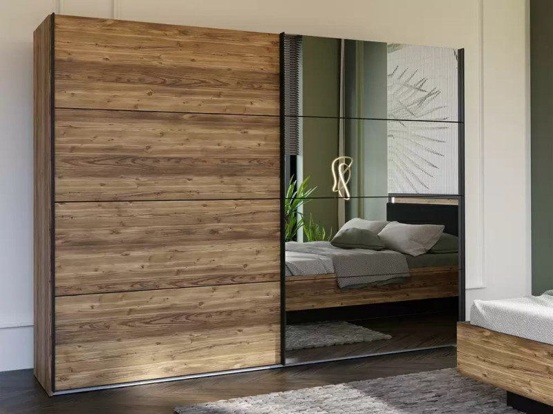 HAYATO - Armoire 2 portes coulissantes