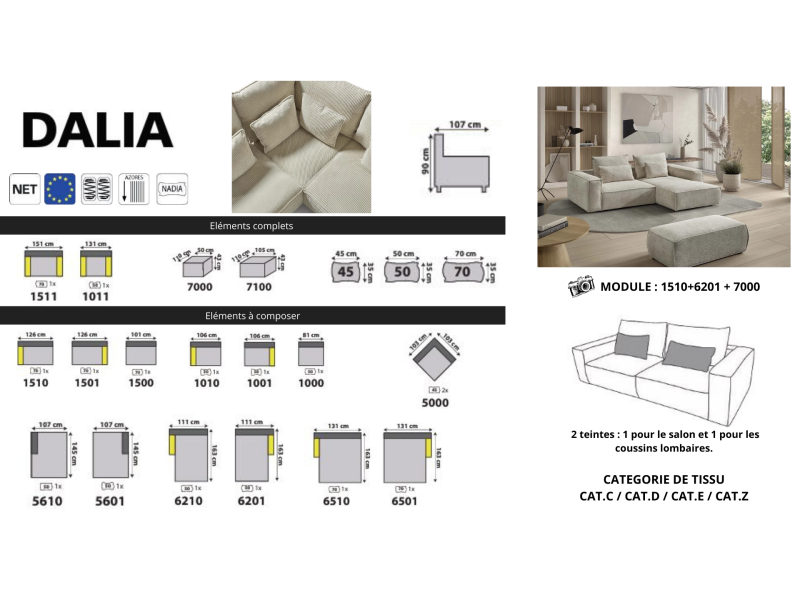 DALIA - Canapé modulable