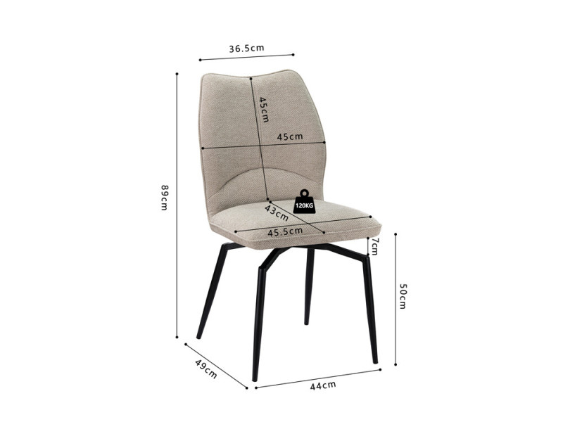 LARA - Chaise pivotante