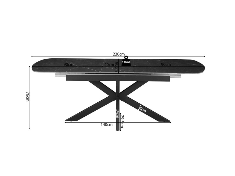 HESTIA - Table de séjour extensible