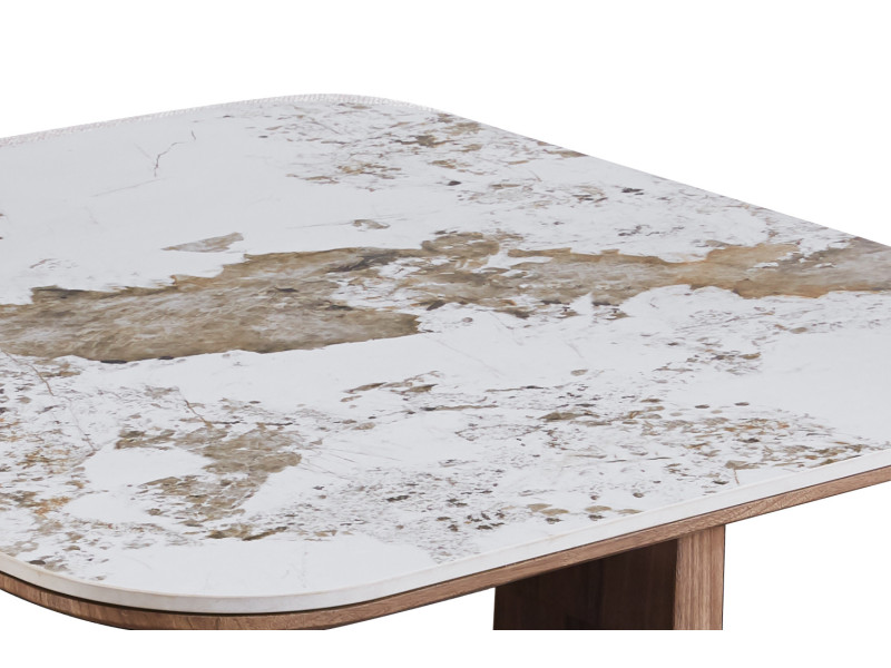 EVORA - Table basse avec 4 poufs