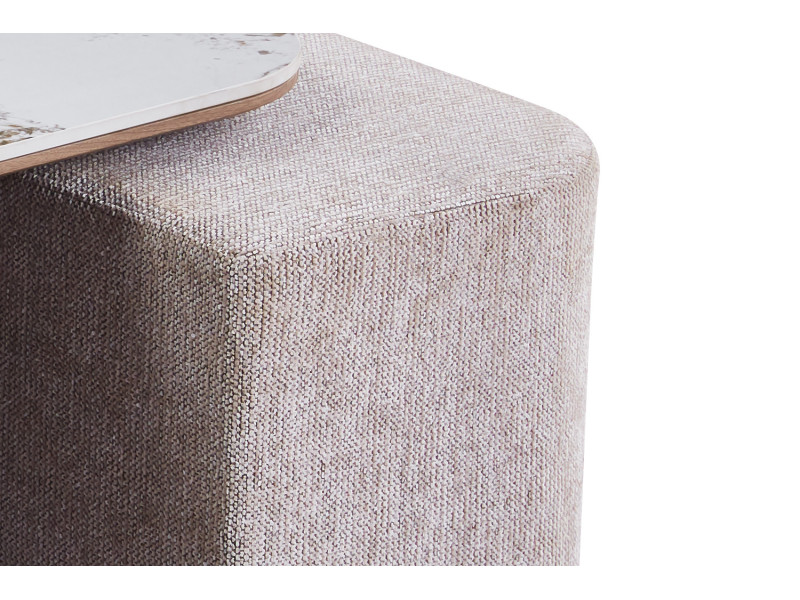 EVORA - Table basse avec 4 poufs