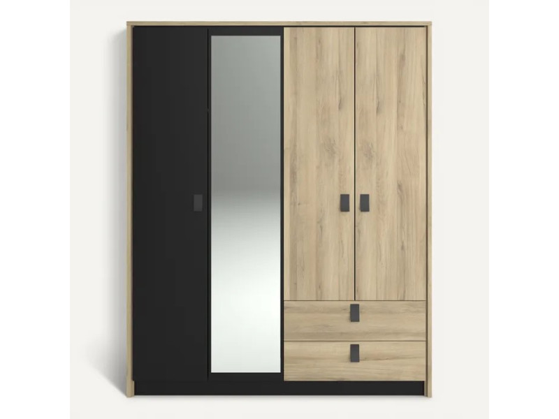 KIERAN - Armoire 4 portes 2 tiroirs