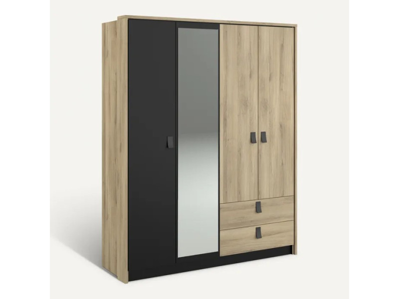 KIERAN - Armoire 4 portes 2 tiroirs