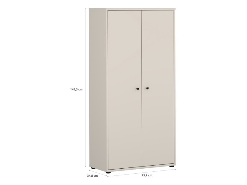 TEMPRA - AMOIRE 2 PORTES H149.5