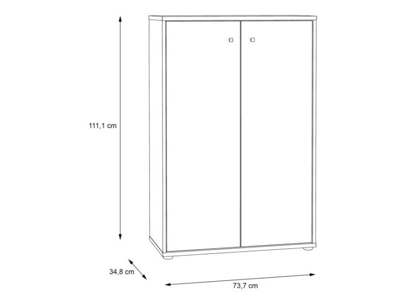 TEMPRA - Meuble d'appoint 2 portes...