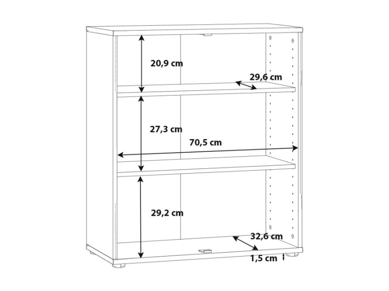 TEMPRA - Meuble d'appoint H85.5cm