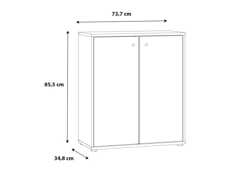 TEMPRA - Meuble d'appoint H85.5cm