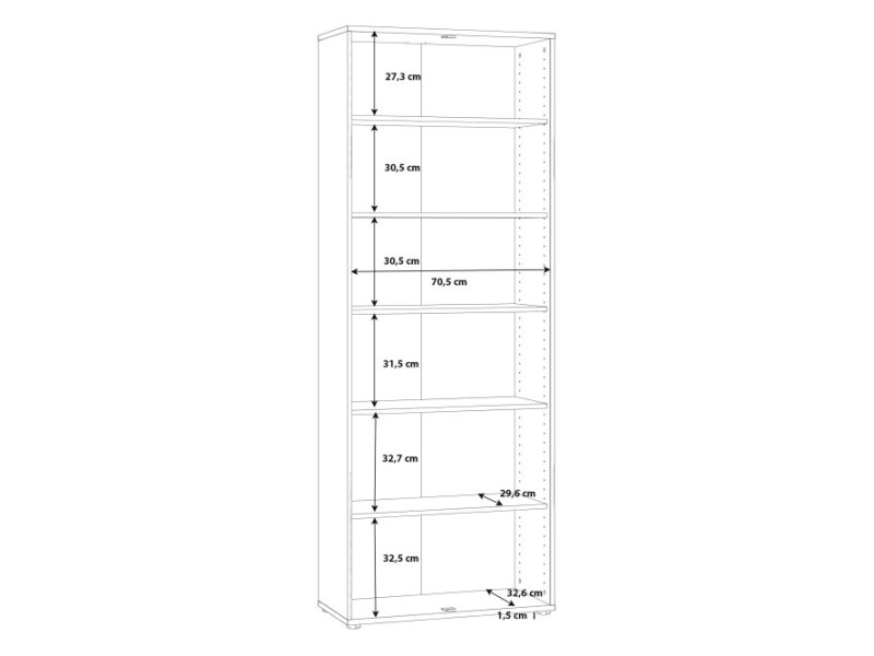 TEMPRA - Armoire 2 portes H.197.5cm