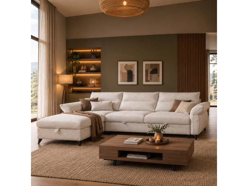 LUNARO - Canapé convertible et...